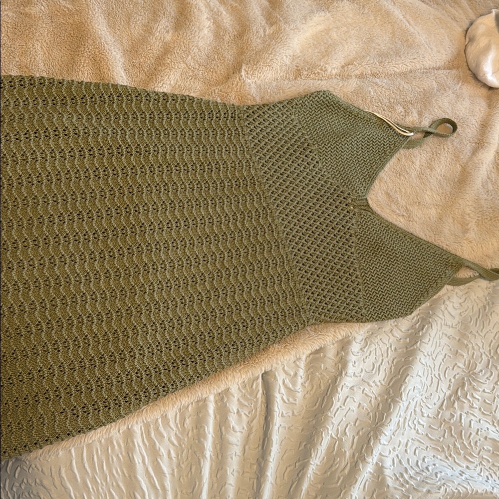 Aritzia Olive Green Knit Dress